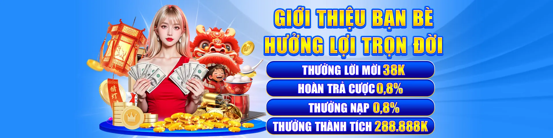Banner chính giới thiệu thưởng nạp tiền 68win